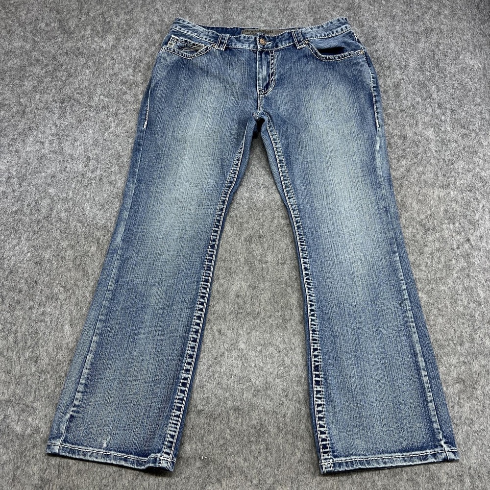 Rock & Roll Cowboy Jeans Mens 36x32 Blue Pistol Bootcut Denim Western Country